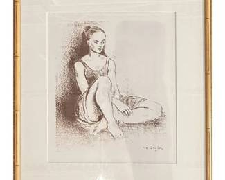 Lot 122-Mil   
Moses Soyer, Ballet Dancer, 1960 Lithograph
