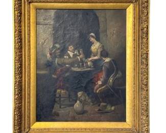 Lot 025-H  
Charles Cattermole (1832-1900), English, Watercolor and Gesso on Canvas