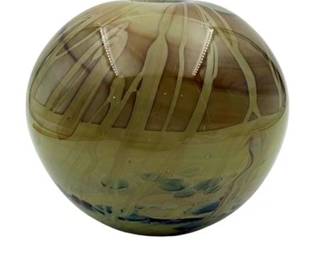 Lot 133  
Art Glass Cased Abstract Design Orb, Unsigned