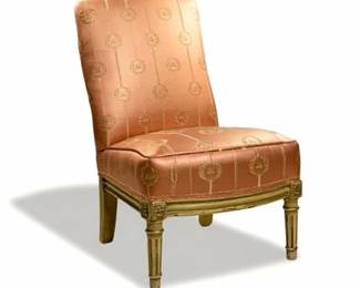Lot 106
Antique Child's Silk Upholstered Side Chair