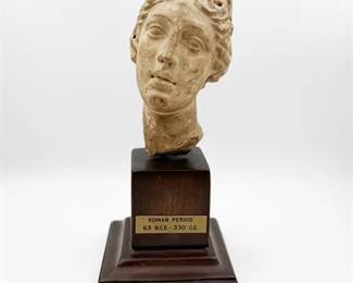 Lot 017-001H   
Antiquities Marble Bust 63 B.C.E - 330 C.E. with Country Customs Certification