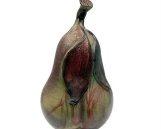 Lot 134  
Raku Pear Signed DMW, Dated 2001