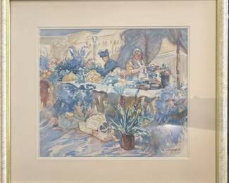 Lot 040-E  
Morris Grossman, "The Flower Market" 1926 CMA Third Exhibition