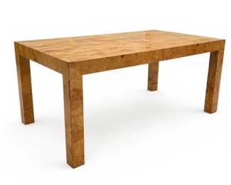 Lot 001 
Milo Baughman for Thayer Coggin Burl Wood Dining Table