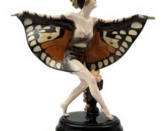 Lot 026-Sil   
Goldscheider, The Butterfly Girl by Lorenzl, c. 1925, Porcelain
