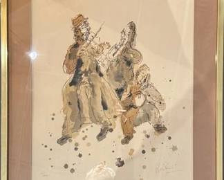 Lot 035  
Reuven Rubin (Israeli, 1893-1974) Fiddlers, Signed and Numbered Lithograph