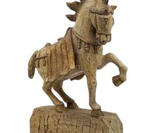 Lot 132   
Tang Style Carved Wooden Horse
