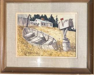 Lot 033-233S   
Ed Giford Watercolor, 1967