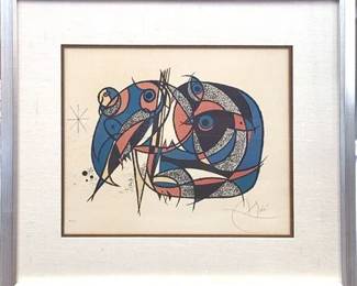 Lot 005-021   
Joan Miro, "The Enchanted Cat, H. C., 1975, Signed Lithograph