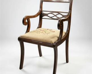Lot 046
Regency Mahogany Dining Arm Chair