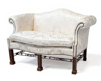 Lot 065  
Baker Furniture Historic Charleston Mahogany Chippendale Settee