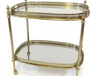 Lot 006
1960s Brass Bar Cart/Trolley with Removable Trays