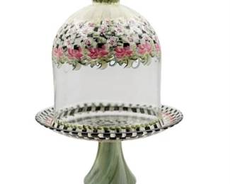 Lot 102-K  
McKenzie Childs in the Style of Pedestal Cake Plate and Dome