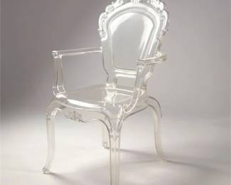 Lot 066 
Tiffany Gittel Clear Lucite Arm Chair