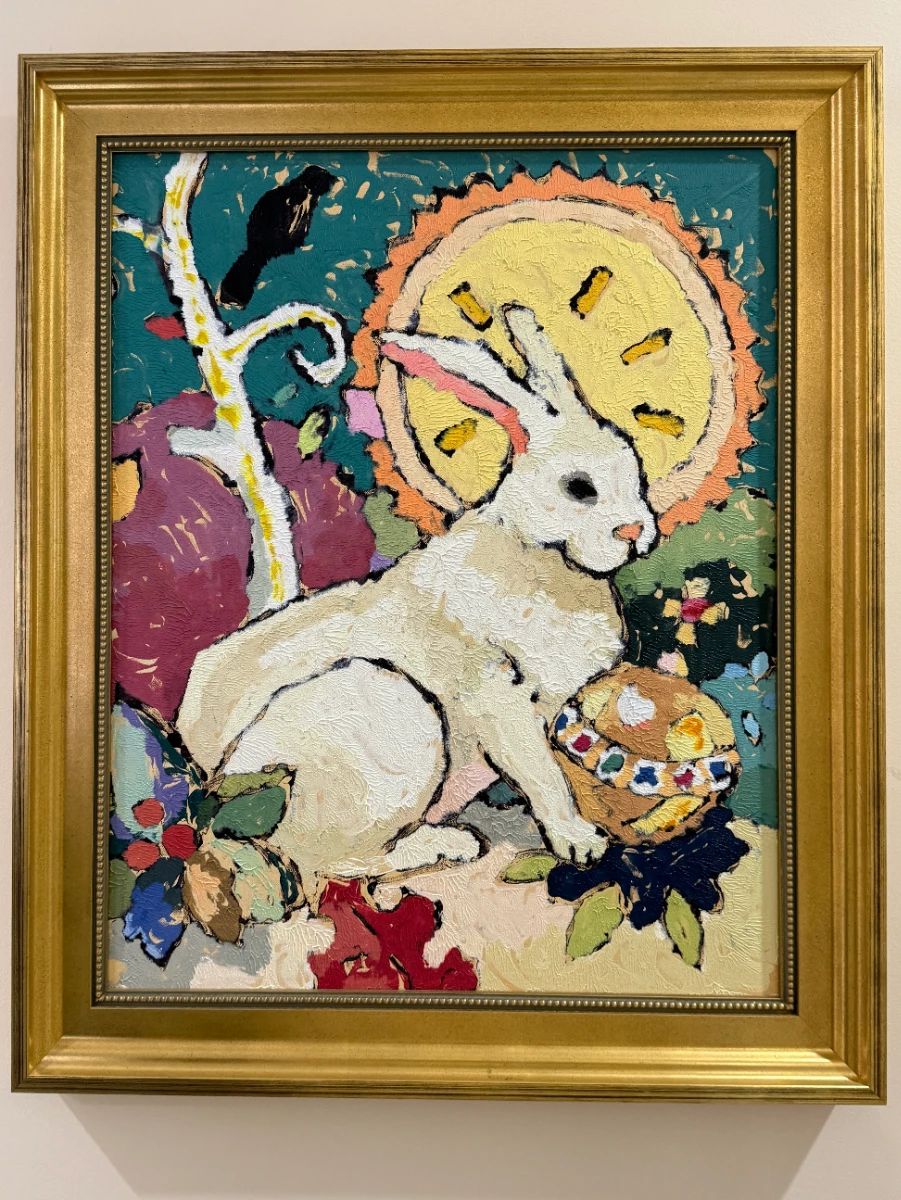 Anne Gaap "Holy Rabbit That Keeps Queen Marys Orb" Painting