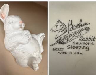 Boehm "Newborn Sleeping Rabbit" Figurine