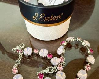 L. Erickson Crystal Bracelet with Box
