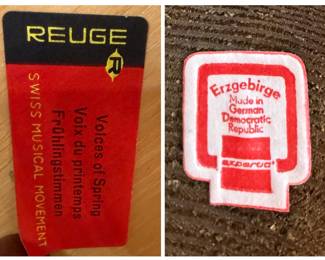 Reuge Voices of Spring Musical Movement with Erzgebirge Figurine