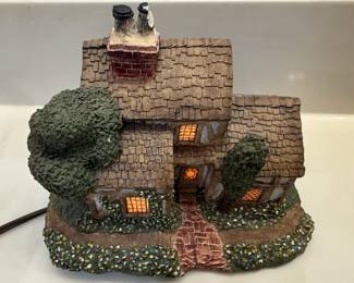 Hand Painted Village Lights "Lady Leightons Half-Timbered Cottage" by John Hopkins