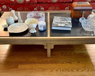 Asian Style Coffee Table with Inset Panels