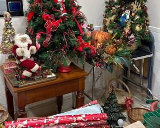 Assorted Christmas Decorations and Supplies