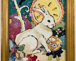 Anne Gaap "Holy Rabbit That Keeps Queen Marys Orb" Painting