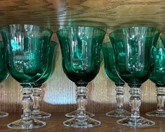 Emerald Green Water Goblets
