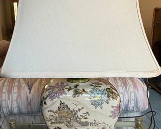 Vintage Chinoiserie Style Ginger Jar Table Lamp