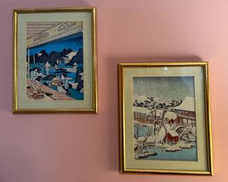 Two Japanese Style Decorative Art Pieces