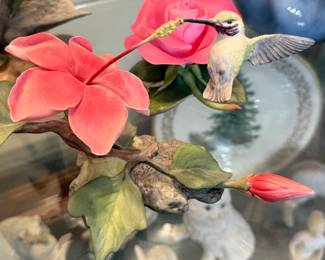 Boehm "Calliope Hummingbird with Hibiscus" Porcelain Figurine (#487)