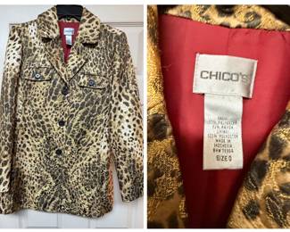 Chicos Leopard Print Blazer