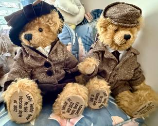Hermann Lady Teddy Bear (#198) and Lord Teddy Bear (#185)