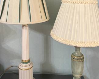 Vintage Ceramic Column Table Lamps
