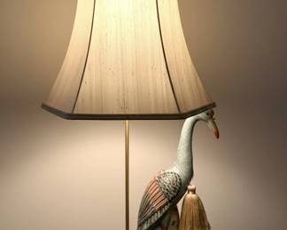 Vintage Ceramic Bird Lamp Base