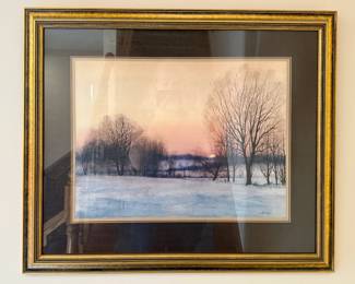 Limited Edition Landscape Print "Winter Sunset" by Jim Gray(#539/1500)