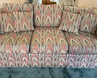 Flamestitch Upholstered Sofa