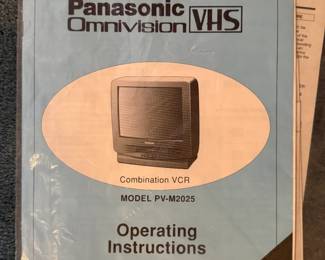 Panasonic Omnivision Combination TV/VCR Manual