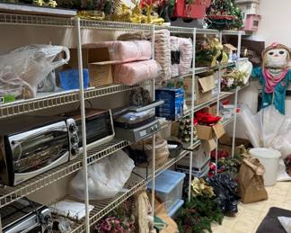 Assorted Christmas Decorations and Household Items