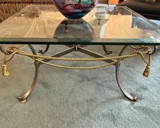 Maison Jansen Style Rope and Tassel Coffee Table