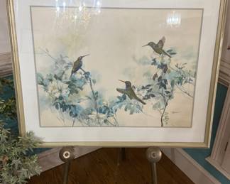Framed Art of Hummingbirds
