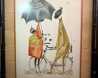 Limited Edition Art of a Family on Bicycle by Nina (#291/850)