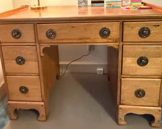 Vintage Kneehole Writing Desk