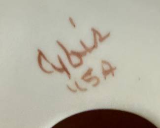 Pair of Cybis Hippopotamus Figurines with Butterflies second image