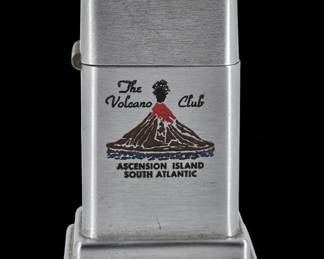 Vintage Zippo Lighter "THE VOLCANO CLUB" On Ascention Island In The South Atlantic RARE