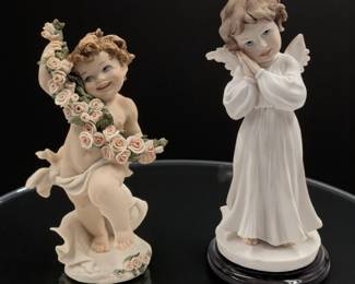Giuseppe Armani Figurines: "Dancing Flowers" 1476C And "God Bless" 1586C With Original Boxes