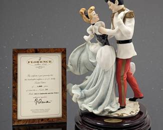 Giuseppe Armani Figurine: Limited Ed. 97/1000 Walt Disney's "Cinderella And Prince" 107C w/ COA