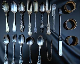 Lot Of Antique Sterling Silverware 513g Total