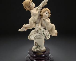 Giuseppe Armani Figurine: "Cherubs With Flowers" 186C With Original Box