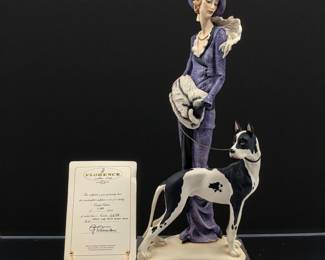 Giuseppe Armani Figurine: Limited Ed. 4437/5000 "Lady With Great Dane" 429C With COA And Box