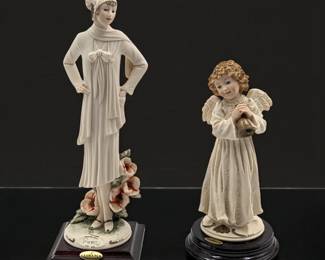 Giuseppe Armani Figurines: "Poppy" 1246F And "Cherub With Bell" 722F With Boxes